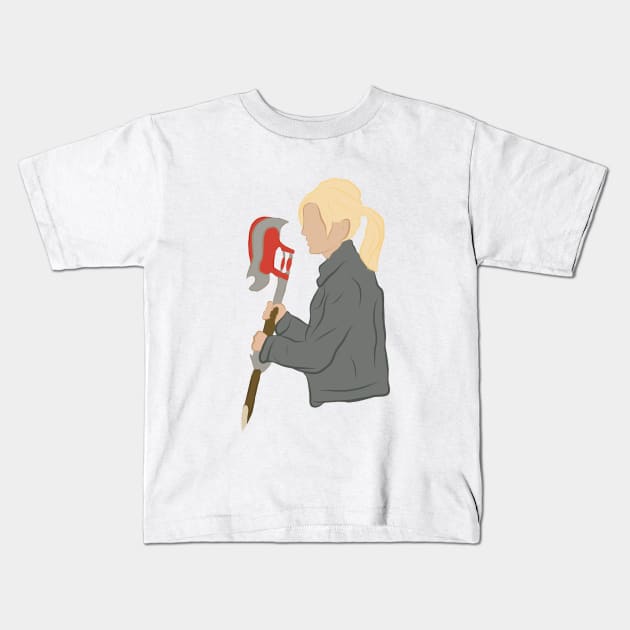 Buffy's Sythe Kids T-Shirt by isobeldraws